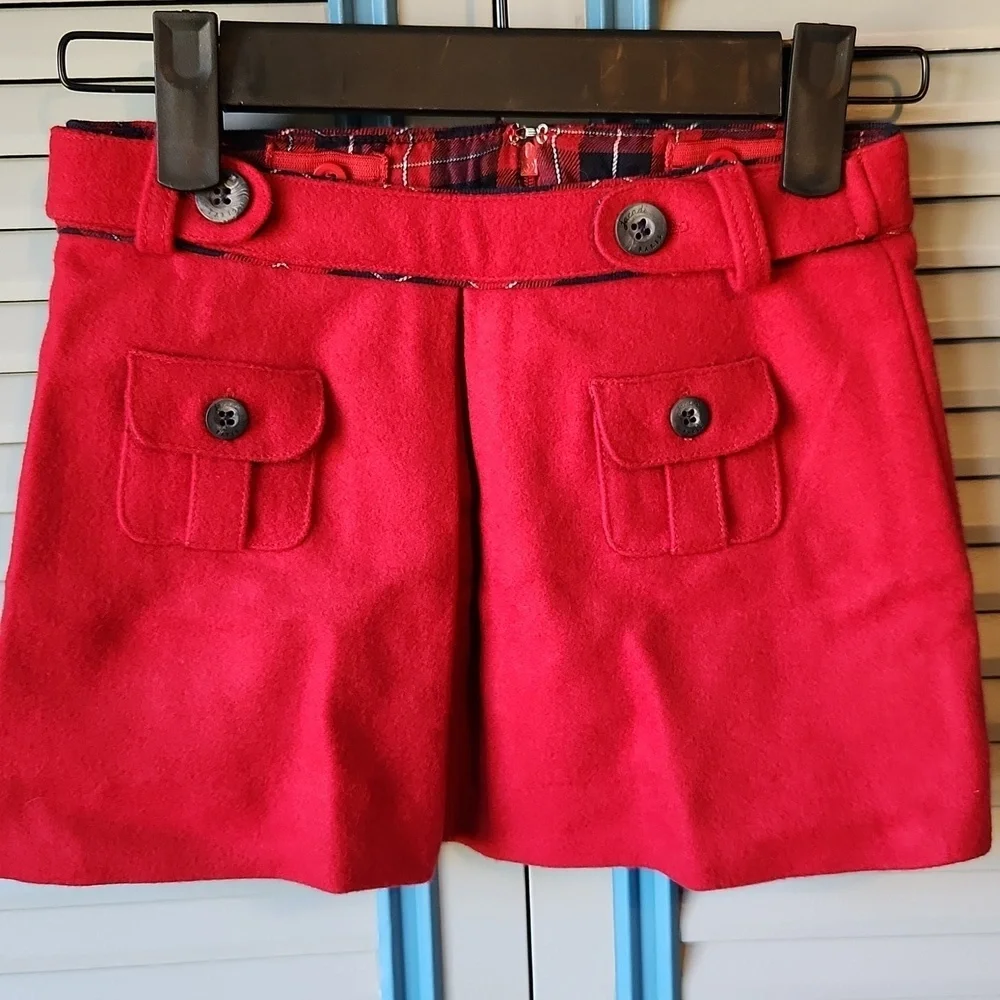Jacadi Paris Red Wool Skirt